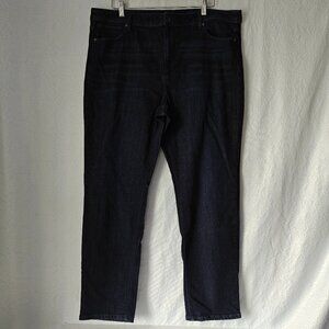 J. JILL High Rise Straight Leg Denim Dark Wash Jeans Size 18